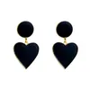 Dangle Earrings & Chandelier Female Drop Women's Metal Big Heart Red Black Vintage Hyperbolic Fashion Jewelry-YS-W14Dangle
