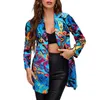 Women's Suits & Blazers Stylish Long Sleeve Streetwear Office Lady Blazer Contrast Color Print For Business Autumn