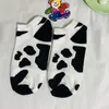 Женские носки короткие женщины INS Street Trend Net Red Leopard Print Retro Low Top Boat Cow Spected Spring и Summer Black White