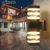 Lampes murales d'extérieur en aluminium E27 vers le bas à double tête lumière LED décor à la maison lampe étanche pour cour porche couloir balcon lumières