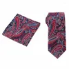 Bow Ties Tailor Smith Paisley krawat i zestaw rękodzieło 7,5 cm kasetowy kwadratowy zestaw mikrofibry garnitur ręczny