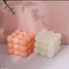 1pcs المنزل تزيين الشمعة Cube Bubble Candles Soy Wax Aromatherapy Cube Candle Scated