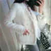 Vestes pour femmes Boho inspiré laine blanc Tweed veste manteau haute couture ourlet à franges femmes 2023 hiver dames poitrine