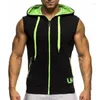 Herren Hoodies Zogaa Fashion Gyms Fitness Bodybuilding Ärmelloser Hoodie Männer Baumwolle Frühling Antumn Reißverschluss Mit Kapuze Sport Sweatshirts