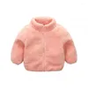 Jackets Children Plush Clothes Autumn Winter 2023 Wear Girls Boys Baby Hoodie Coat Warm Casual Unisex