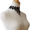 Collier ras du cou Vintage en dentelle noire, pendentif fait à la main pour femmes, accessoires, bijoux de fête, cadeau pour filles, 2023