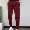 Pantalons pour hommes Chic Hommes Pantalons d'hiver Doux Chaud Casual Plus Taille Velours côtelé Harem