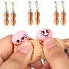 Fidget Peanut Key Chain Funny Squeeze Toy Anti Stress Peanut Stress Relief Neychain Decomppression Toys Anliever