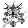 Ensemble de casseroles Réchaud à alcool Pot à fondue portable Ustensiles de cuisine en acier inoxydable