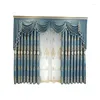 Curtain Chenille Embroidered Curtains For Living Room Custom High Blackout Fabric Gauze High-end Luxury Retro Nordic