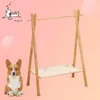 Vêtements pour chiens, garde-robe simple en bois massif pour animaux de compagnie, doubles supports de rangement pour vêtements, seaux de jouets, accessoires pour vêtements pour chiens et chatons