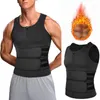 Hommes Body Shapers Hommes Néoprène Sauna Entraînement Taille Formateur Tondeuse Gilet Pour Perte De Poids Sueur Ventre Ceinture Avec Double Sangles Shaper