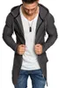 Men's Jackets Men Winter Casual Slim Long Sleeve Hooded Coat Zip Up Sports Hoodie Jacket Overwear SweatshirtMen's