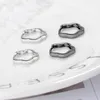 Hoop Earrings 925 Sterling Silver Small Circle With Flower Shape Geometric Jewelry For Birthday Gift S-E930