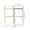 Jewelry Pouches 2-Panel Organizer Foldable Hanger Portable Display Rack For Earrings Necklaces