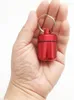 Storage Bottles 1pcs Chunky Aluminum Cartridge Sealed Metal Can With Key Ring Coin Earplug Bottle