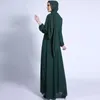 Ubranie etniczne muzułmańska sukienka hidżabu 2023 Kobiety lato szyfon eid mubarak marokański kaftan