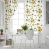 Curtain Sunflowers Bee Flower White Window Curtains For Living Room Bedroom Kitchen Treatments Home Decor Cortinas