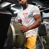 T-shirts pour hommes Mode Mâle Tops Fitness Hip Hop Hommes 8 Couleur Unie Imprimer Casual Été Avec Manches Courtes Vêtements Légers Pour Hommes