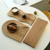 Plates Water Wave Shaped Bread Plate Creative Cake Dessert Wooden Dinner For Afternoon Tea Kitchen Decoration Accessories