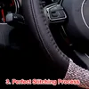 Steering Wheel Covers Fashion Double Color Matching Car Cover Wrap Case Suitable For 37-38CM/14.5"-15" Universal Hand Bar Protecter