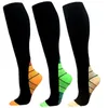 Chaussettes pour hommes Running Hommes Femmes Sports Compression Fit pour les varices Noir Anti Fatigue Soulagement de la douleur