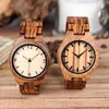 Armbandsur Bird L-G23 Drop Vintage OEM Zebra Wood Watch Men's Kön Handgjorda kvarts Träbricka Custom Logowristwatches Thun22