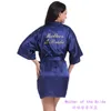 Kvinnors sömnkläder Silk Kimono Robe Bathrobe Women Satin Robes Night Sexy Grow for Bridesmaid Summer Plus Size S-XXL