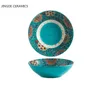 Bowls Creative Ceramic Plates Dinner Soup Plate Household Dishes Porcelain Kitchen Tableware Restaurant Serving Tray