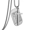 Pendentif Colliers Classique Rétro Dog Tag Croix En Acier Inoxydable Unisexe Tendance Hip Hop Rock Style Collier Parti Bijoux Cadeau Morr22