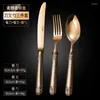 Dinnerware Sets Matte Gold Cutlery Set Stainless Steel Designer High Quality Utensils Kitchen Fork Spoon Luxury Cubiertos Tableware