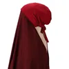 Sjaals 10 stks gekreukt jersey instant hijab satijn cap moslim crêpe sjaal islamitische motorkap sjaals wraps hoofdband voile femme