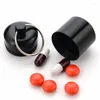 Storage Bottles 1pcs Chunky Aluminum Cartridge Sealed Metal Can With Key Ring Coin Earplug Bottle