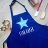 Aprons Personalised Children's Star Baker Apron Customize With Name Lovely Kids Cooking Funny Gifts Mini Chef Girl Pink