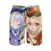 Мужские шорты Genshin Impact Diona Klee Qiqi Board Chibi Girls Short Bank