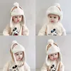 Bérets bébé chapeau hiver chaud épaissir casquettes fille mignon garçon en peluche chapeaux Protection des oreilles enfants dessin animé bonnet casquette 1 2 3 ans