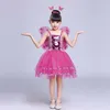 Kledingsets Kids Girls Fairy Cosplay Kostuumset Metallic Mouwess Tutu Dress Led Butterfly Angel Wing Wand Band Fancy Up 4pcs