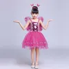 Ensembles de vêtements Enfants Filles Fée Cosplay Costume Ensemble Métallique Sans Manches Tutu Robe LED Papillon Ange Aile Baguette Bandeau Fantaisie Up 4pcs