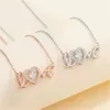 Catene Arrivo Lettera d'amore Collane con ciondolo Colore oro Nome Gioielli Catena Chocker Per donne Ragazze Compleanno Regali per feste di matrimonio Catene