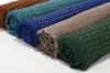 Foulards 20pc / lot femmes diaomd plaine viscose coton hijab froissé châle perle enveloppement bandeau 180 90cm peut choisir des couleurs