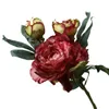 Fleurs décoratives luxe bord grillé pivoine artificielle mariage faux bricolage décor pour bureau fleur Simulation