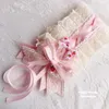 Articoli per feste Fascia per capelli Lolita fatta a mano Copricapo rosa fragola ricamato in pizzo Seconda sorella ragazza