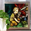 Fönsterklistermärken Custom Frosted Stained Glass Film static Cling återanvändbar Jesus Kristus Angels jungfru Maria Picture Decor Treatment