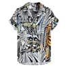 Men's Polos SAGACE Hawaiian Beach Shirt For Men 2023 Summer Short Sleeve 3XL Casual Shirts Mens Holiday Vacation Clothing Chemise