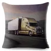 Oreiller/décoratif lourd gros camion Autotruck impression jeter couverture 45 45 cm carré couvre lin étui canapé décor à la maison oreillers cas