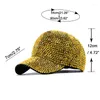 Ball Caps Luxury Sequined Rhinestone Pearl Diamonds Baseball Cap For Women Ladies Summer Hat Snapback Girl Hip Hop Party Club Bone