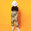 Vêtements de scène enfants Hip Hop tenues col haut haut court sweat Camouflage pantalon carnaval Costume pour filles Jazz danse vêtements