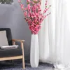 Flores decorativas de 125cm Simulação de pêssego Blossom Longo ramificação artificial Flor Artificial Silk Bouquet Sala de jantar Decoração Diy Wedding Faux