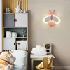 Wall Lamps Boy Girl Children's Room LED Modern Bedroom Bedside Decoration Bees Lights Home Lighting Indoor Kids Lamp