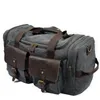 Duffel Bags Cow Leather Vintage Women Heren Grote reistas weekend Casual ontwerper Duffle multifunctioneel lichtgewicht